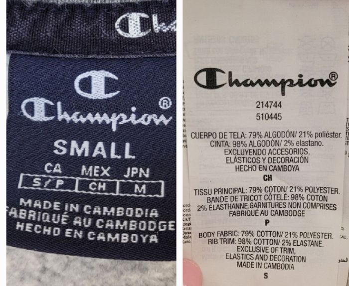 Champion Sweat ML TS- Gris Chiné-Gros logo Noir Devant-Coupe Droite en TBE - photo numéro 5