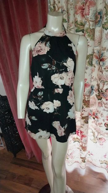 Combishort noir Imprimé 🌸 état neuf Taille S/M