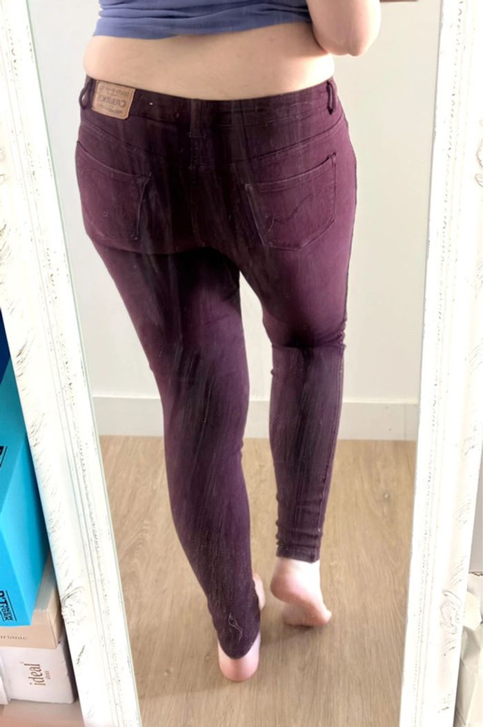 Jeans skinny taille mi-haute prune Creeks 40 - photo numéro 5