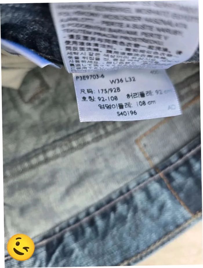 Jeans Levi's 514 W36 FR46 L32 coupe droite bleu Homme Men pan383b - photo numéro 8