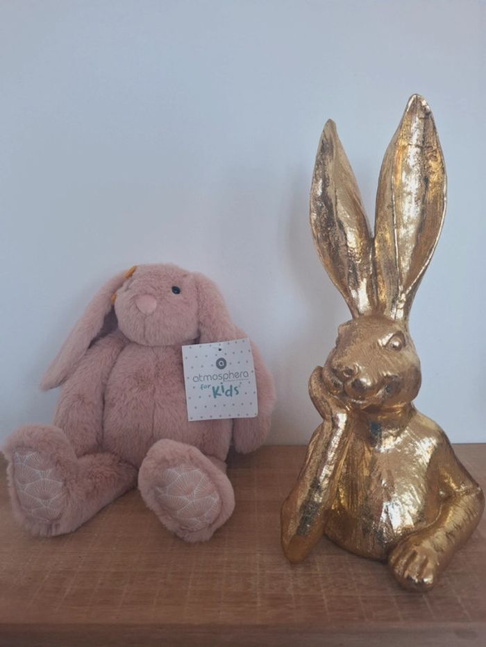 🐰 Lapin rose en peluche Atmosphera – Douceur garantie ! 🌸 - photo numéro 2