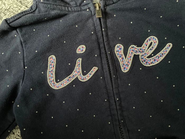 Veste bleue marine à pois Okaidi - 6 ans - photo numéro 3