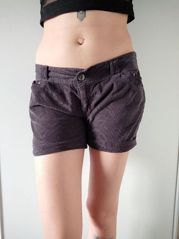 Short velours côtelé violet foncé - 44/XXL