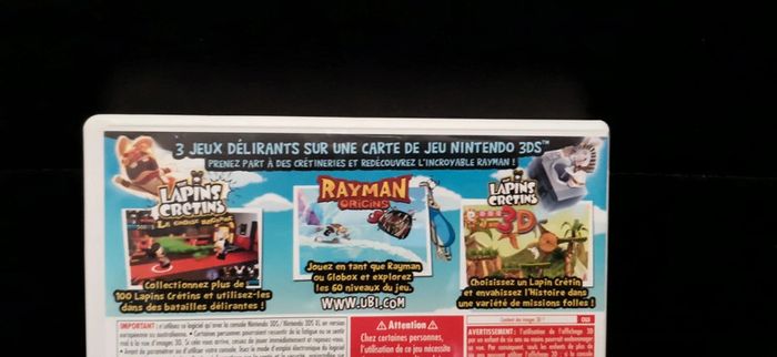 Jeu Nintendo 3ds cartouche 3en1 Rayman +lapins cretins - photo numéro 4