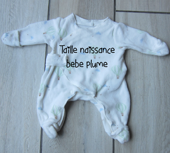 Dors-bien imprimé montgolfières pour bébé plume