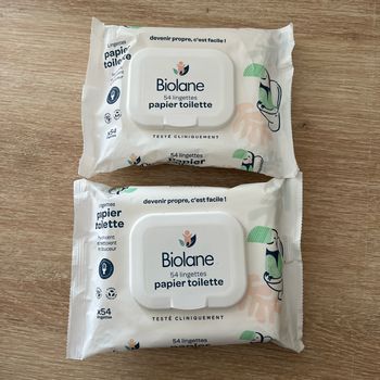 Lot de 2 Papier toilette biolane