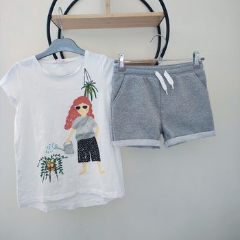 7 8 ans ensemble été Teeshirt mango 8a et short Tissaïa 7a