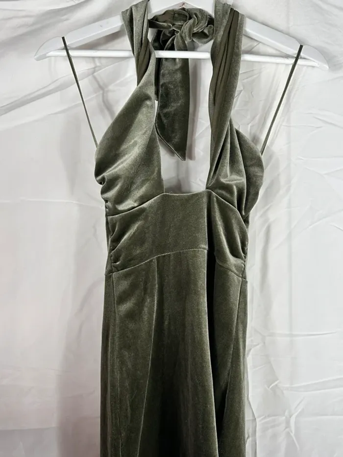 Robe Bershka Verte velour