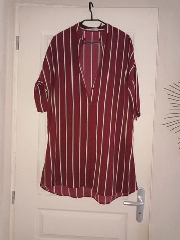 Robe chemise bordeaux