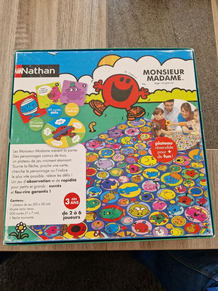 Jeu monsieur madame