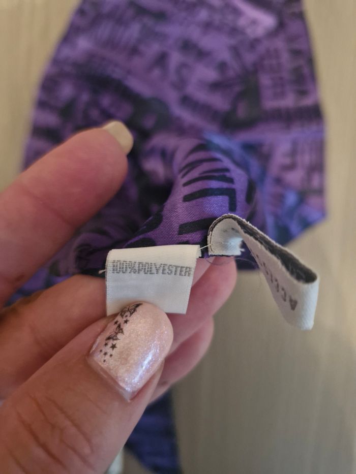 Foulard long et fin effet satin Violet - photo numéro 5