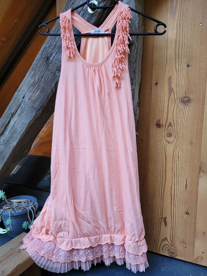 Splendide robe sans manches Molly Bracken, couleur abricot, 12/14 ans