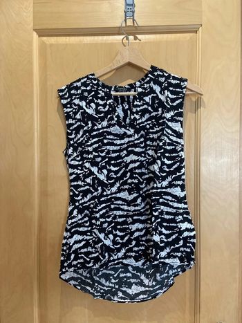 Blouse débardeur esmara noire et blanche