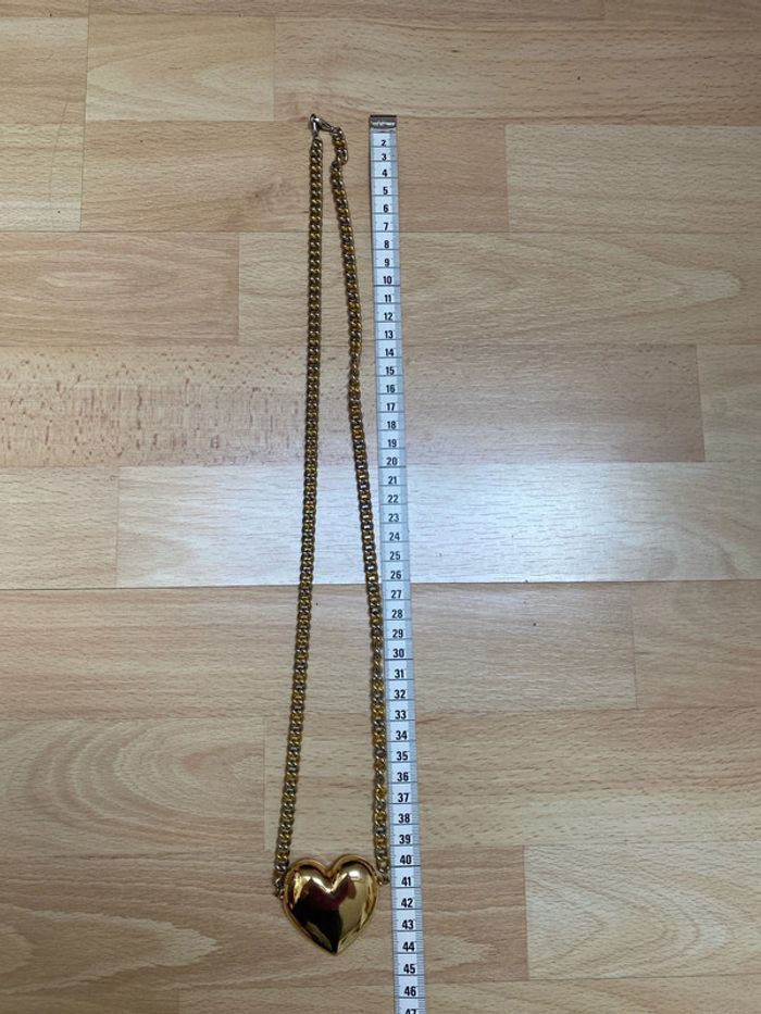 Collier long cœur doré NEUF - photo numéro 5