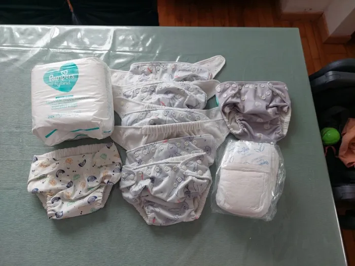 Lot 7 couches lavables pampers