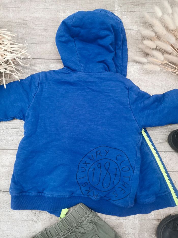 🍌Veste capuche IKKS 12mois bleu camouflage🍎 - photo numéro 6