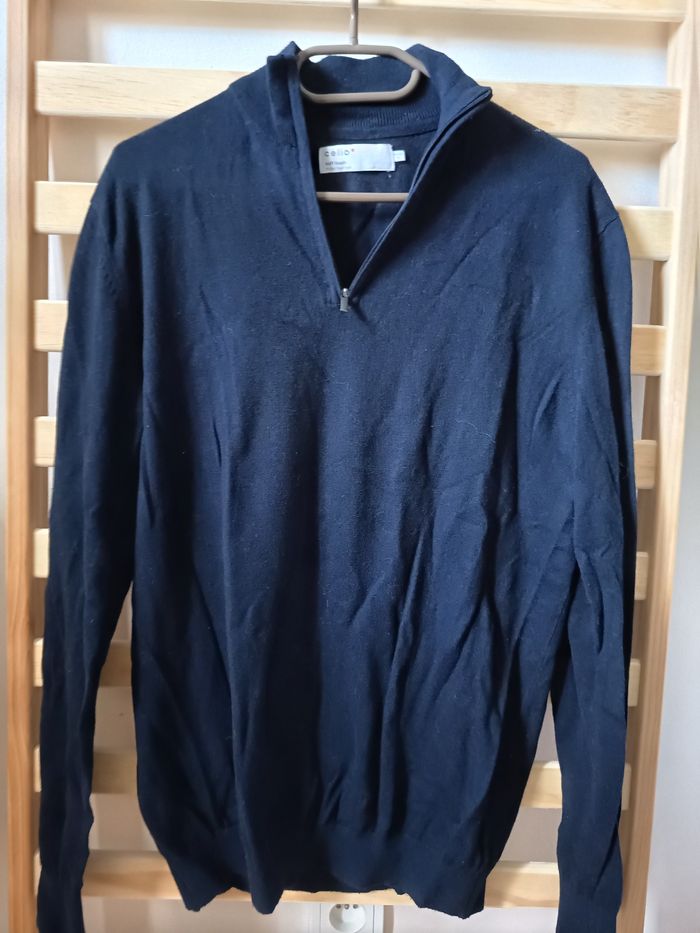 Pull homme bleu marine - photo numéro 2