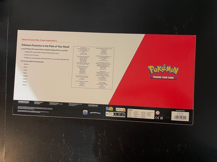 Coffret Costco Mini Tin EV8.5 Prismatic Evolutions - version Anglaise 🇬🇧 - photo numéro 2