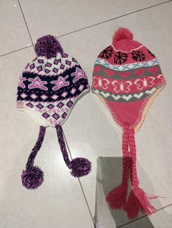 Lot de 2 bonnets filles