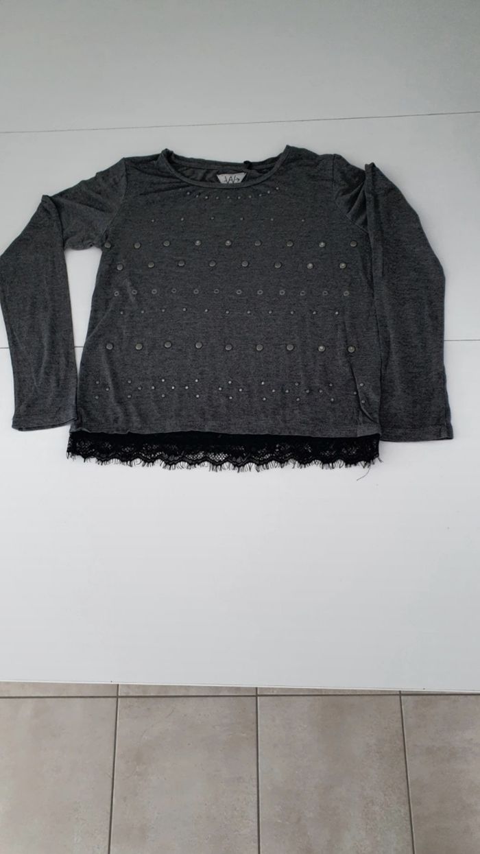 T shirt gris Ikks en 36 - photo numéro 2
