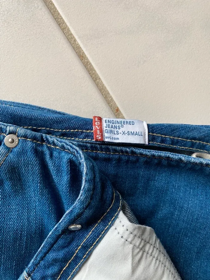 Jupe portefeuille en jean Levi’s vintage - Taille XS - Clips latéraux - photo numéro 5