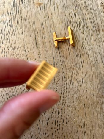 Boutons de manchettes plaqué or