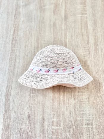 Chapeau paille bébé fille