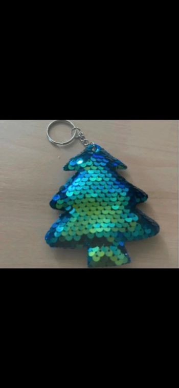 2 porte clé sapin sequin neuf 2026