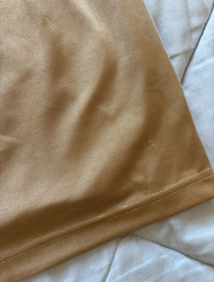 Robe de soirée moulante bretelles satinée doré bustier bouffant rose gold S/36 Shein - photo numéro 2