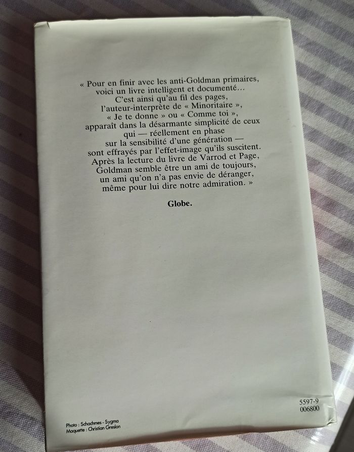 🎤 Livre Jean-Jacques Goldman de Christian Page et Didier Varrod avec photos 🎤 - photo numéro 2