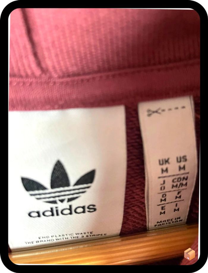 Sweat Adidas Originals – Homme – Taille M – Bordeaux – Comme neuf - photo numéro 3