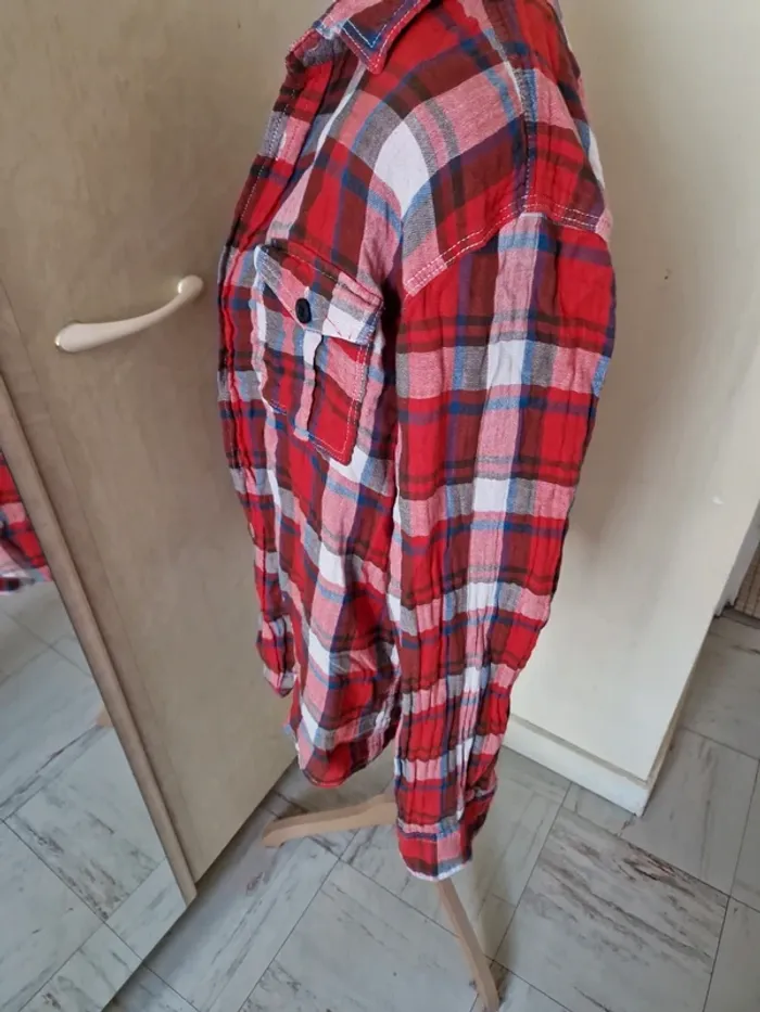 Chemise à carreaux manches longues - photo numéro 4