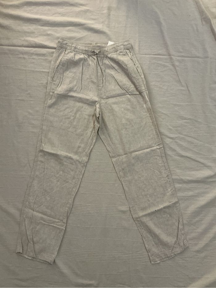 Pantalon effet lin