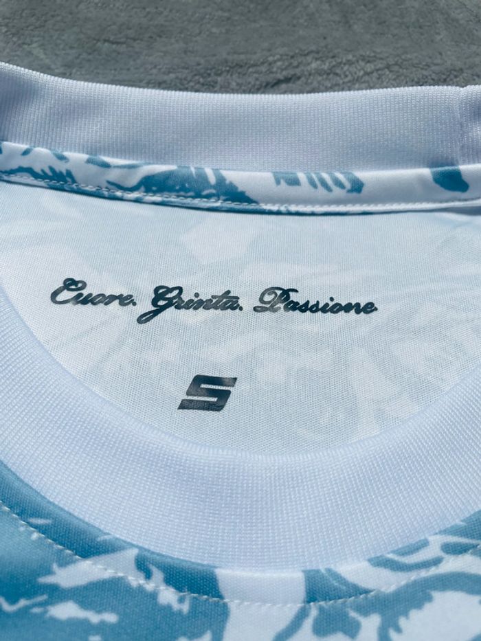 Maillot concept foot Italie blanc bleu clair colisée taille S - photo numéro 7
