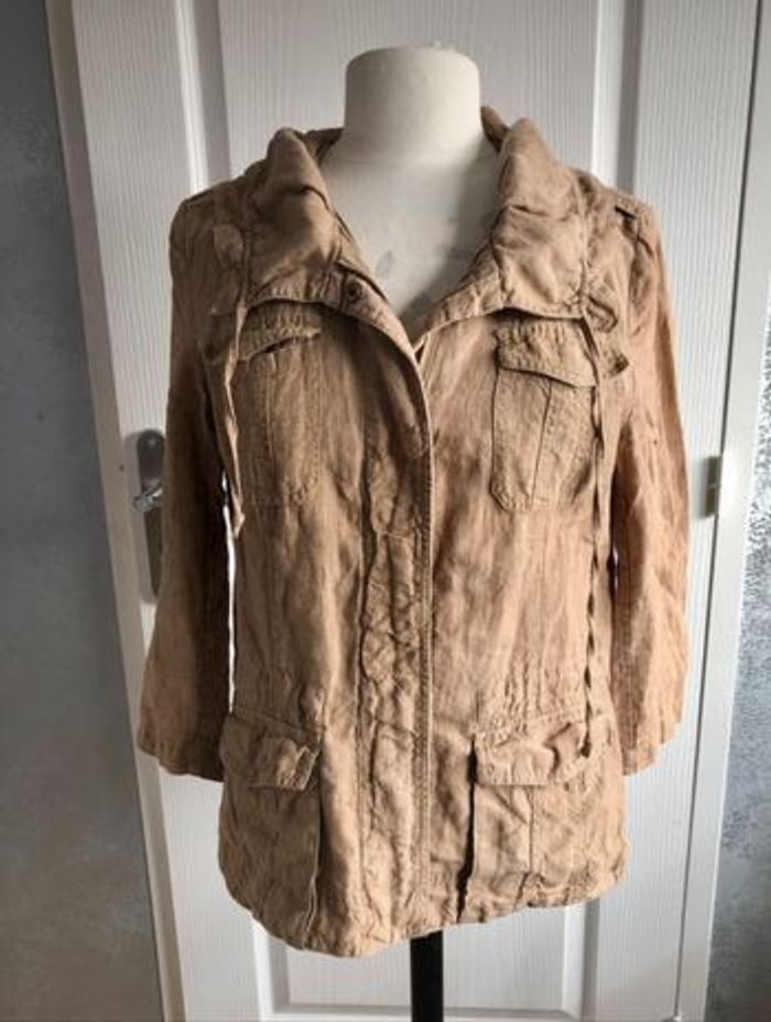 Chemise en lin beige