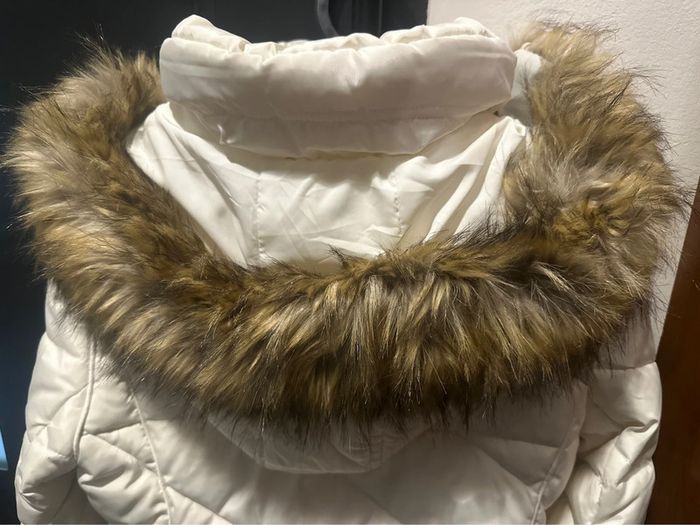 Doudoune Zara blanc cassé avec fourrure amovible - photo numéro 8