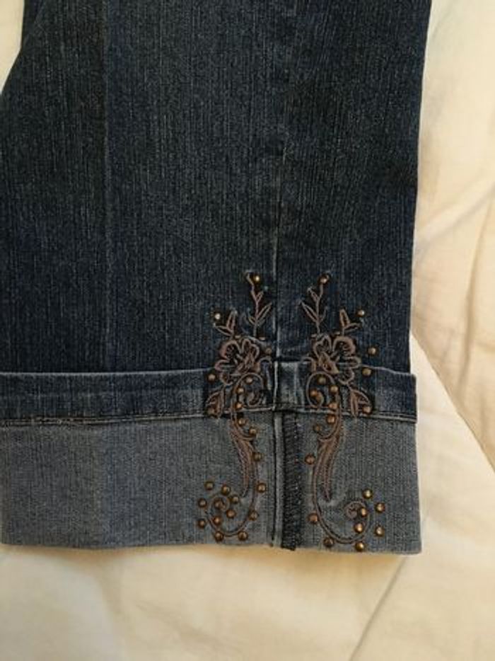 Pantacourt fantaisie en jean - photo numéro 4