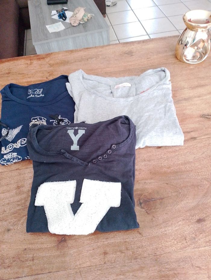 Lot de 3 T-shirt à manches longues - Taille M - photo numéro 3