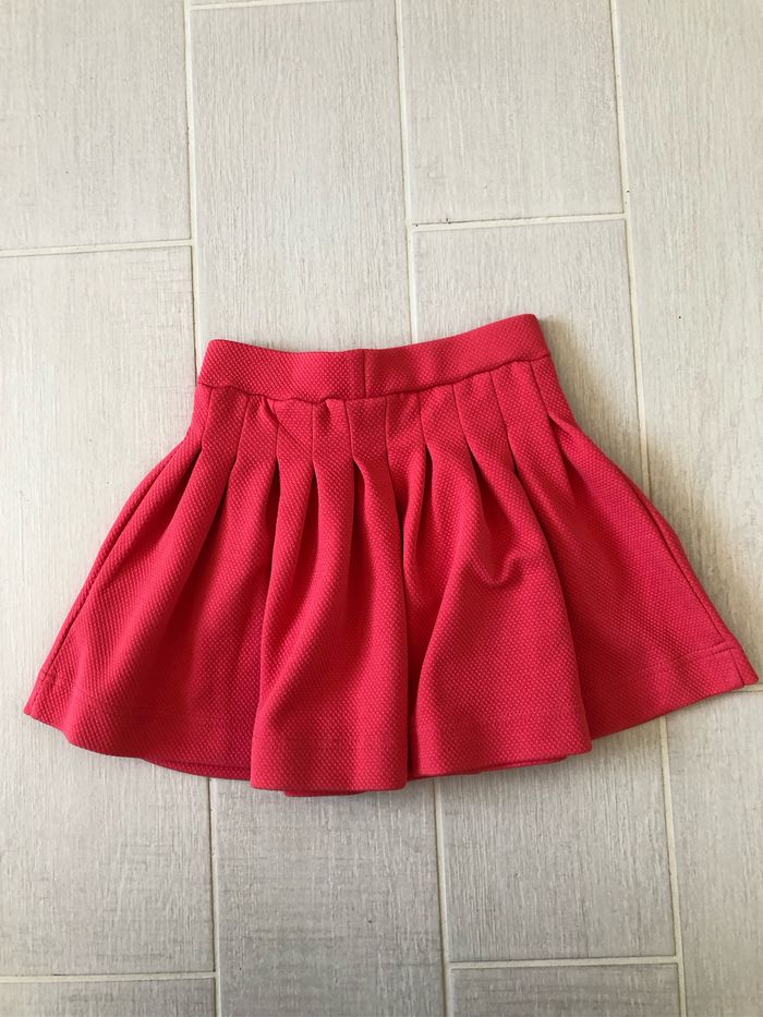 Jupe soleil taille 5 ans fille rouge rose framboise
