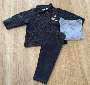 Ensemble bébé fille bleu doré Tape à l'oeil
