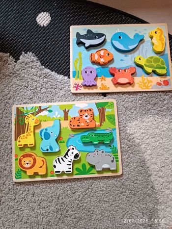 Lot 2 puzzles en bois