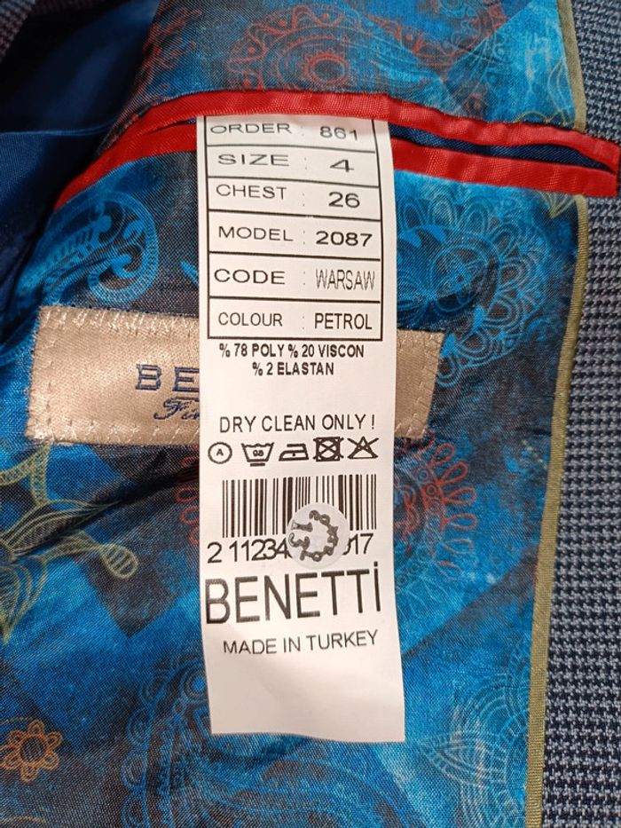 Costume benetti neuf - photo numéro 4