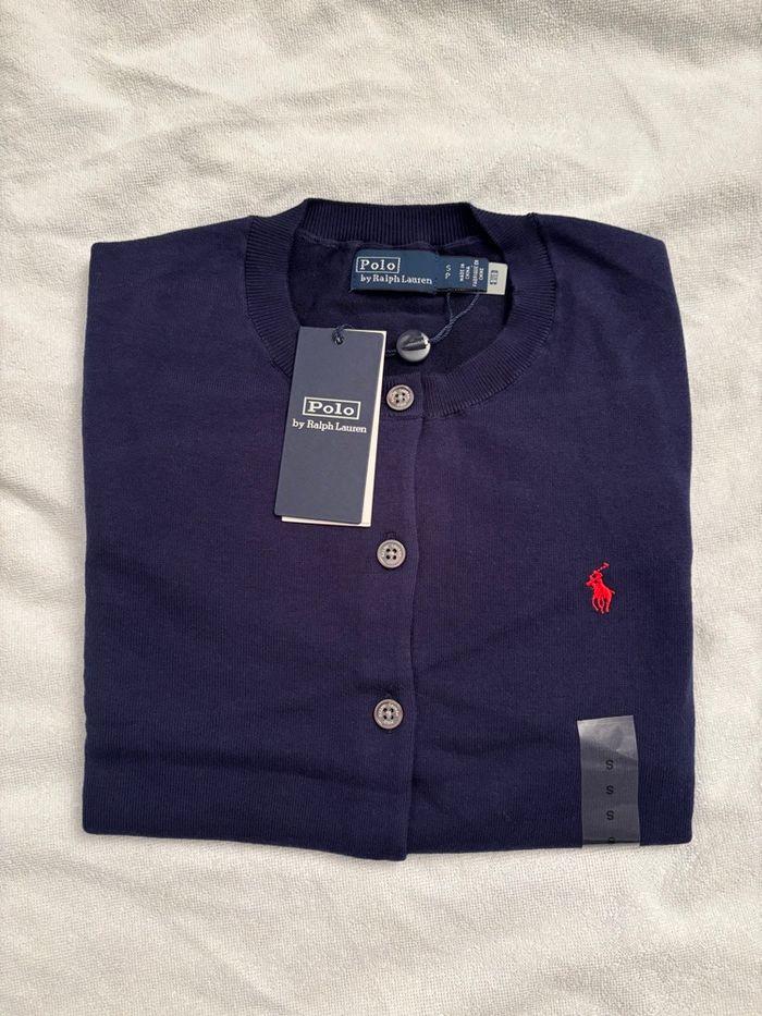 Cardigan Ralph Lauren femme taille S bleu marine - photo numéro 2