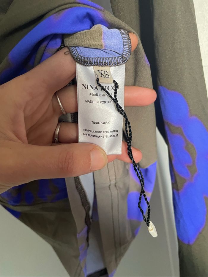 Haut col roulé marron et bleu Nina Ricci - photo numéro 4