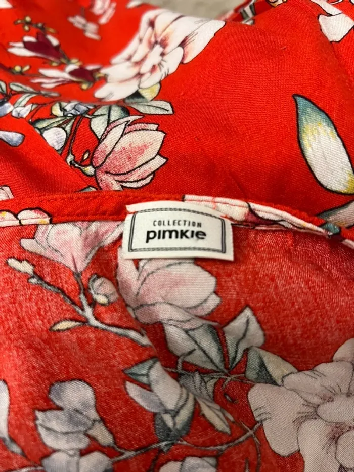 Robe à volants rouge fleurie Pimkie - photo numéro 8