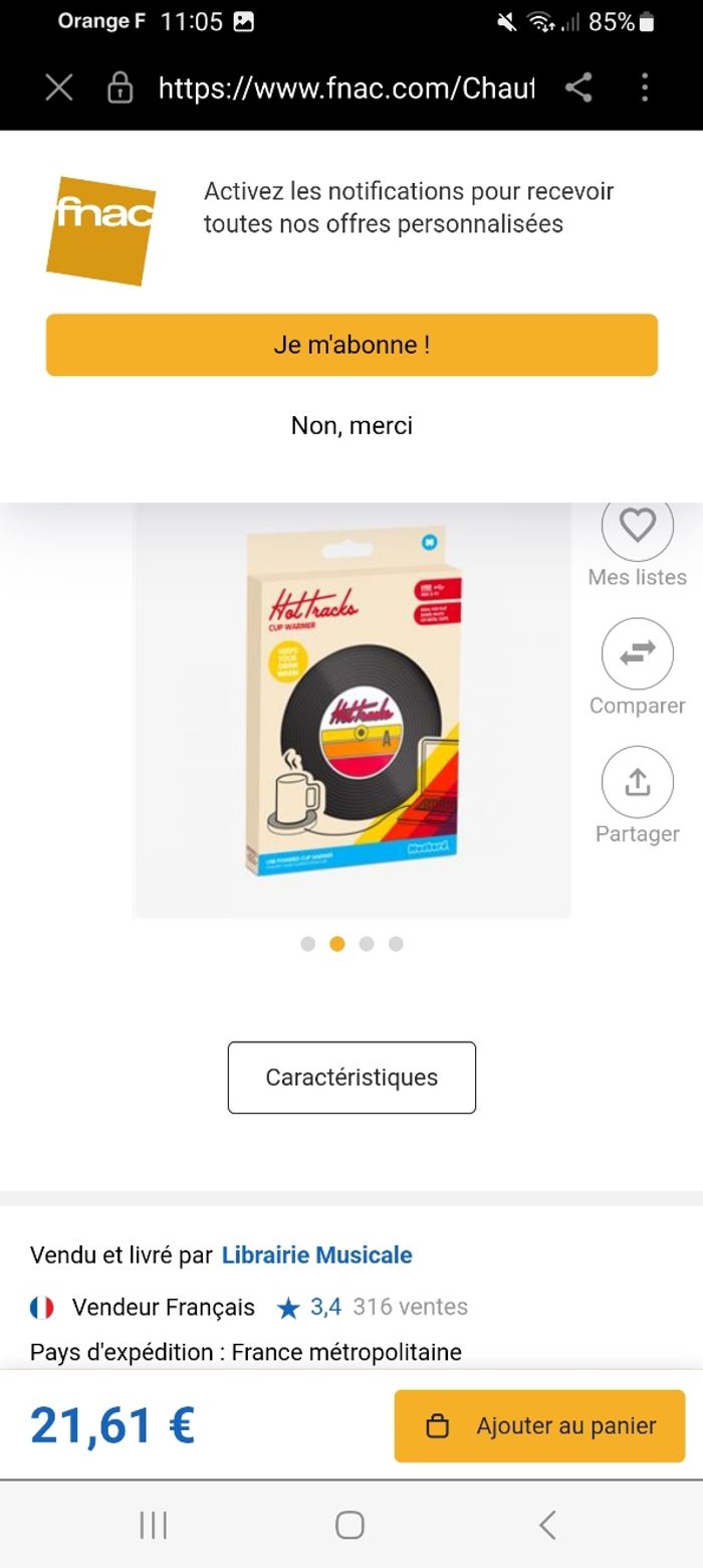 Sous-tasse USB chauffant Neuf 🏷 Acheté 22€ - photo numéro 5