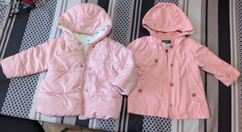 2 manteaux - doudoune et trench rose