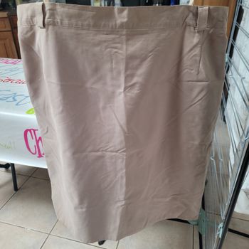 Jupe marron clair doublée 