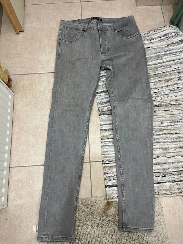 Jean slim basic skinny gris - photo numéro 2