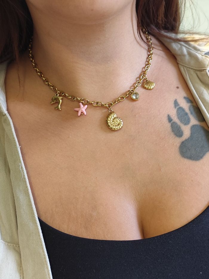 Collier coquillage étoile rose  ✅ - photo numéro 3